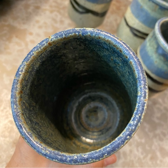 Stoneware 4 beer Mugs - Picture 4 of 10